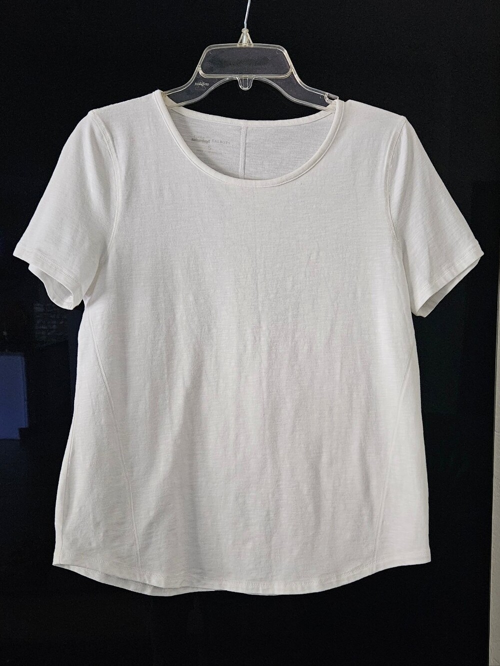 Talbots Hello Saturday White Tee | Longline | Size S
